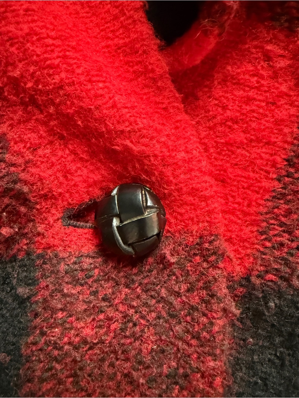 Wilfred Red and Black Buffalo-Check Pea Coat - Picture 8 of 11